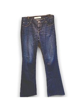 Abercrombie & Fitch Boot cut Jeans Blue Sz 8 L Low Rise Dark Wash Denim Y2K